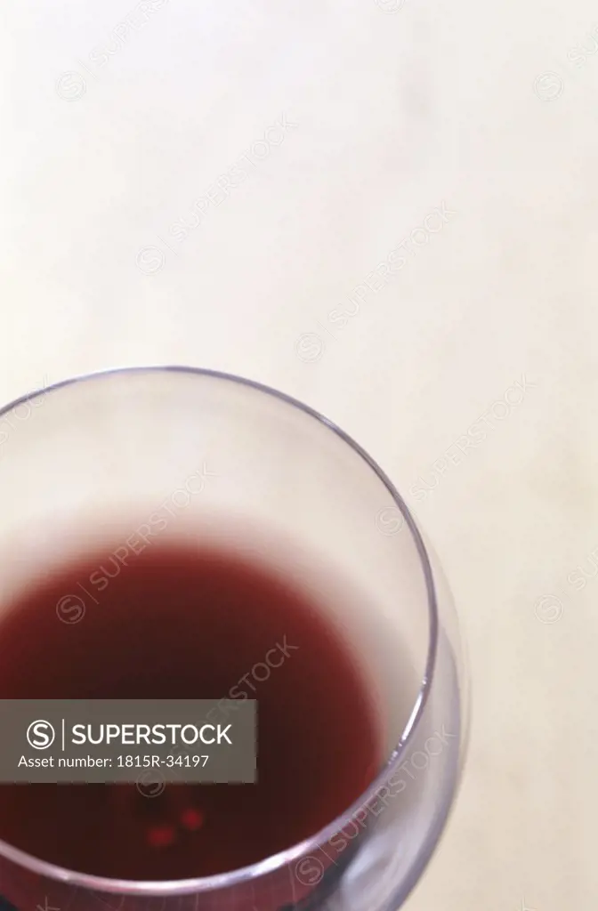 Glass of red wine, detail