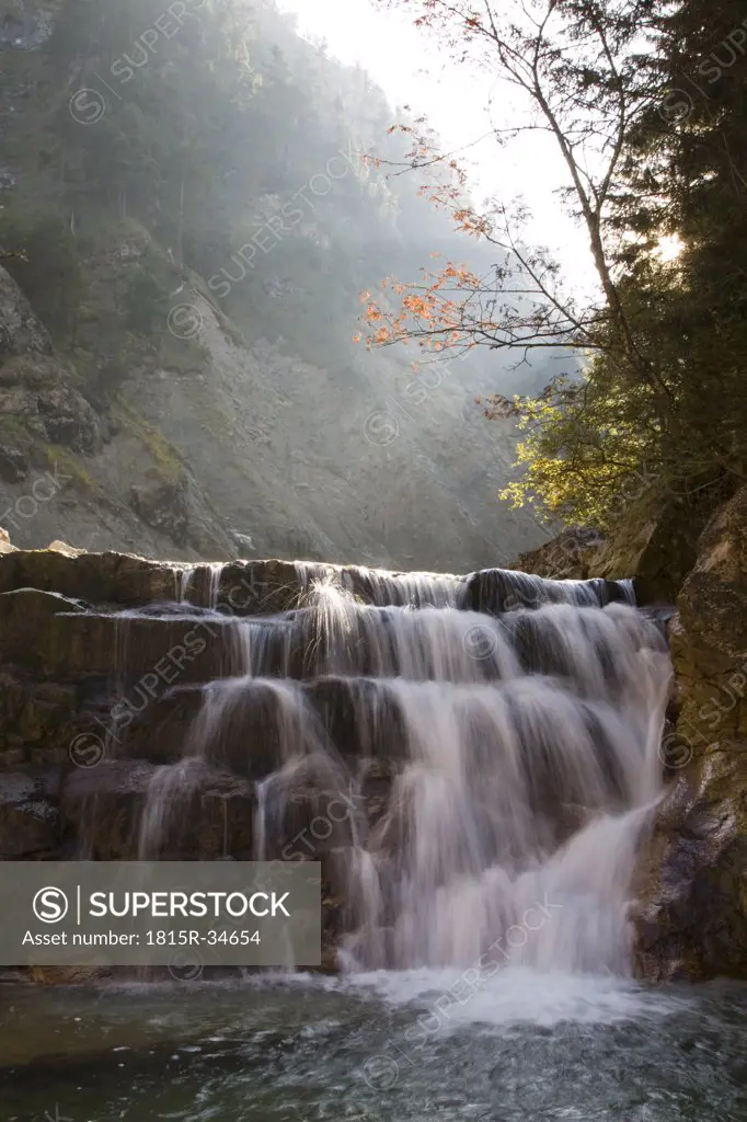 Germany, Bavaria, Pöllat Canyon, Waterfall