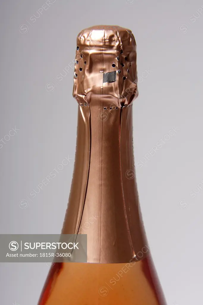Champagne bottle, close-up