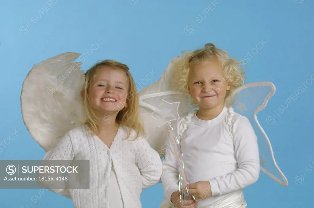 Girls dressed as angels