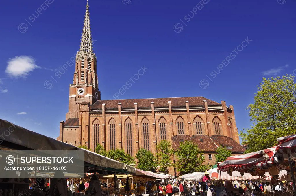 Germany, Bavaria, Munich, Auer Dult, Maria Hilf Church