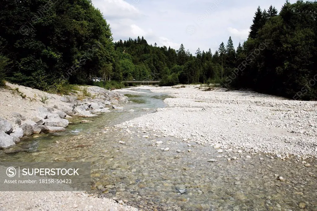 Germany, Bavaria, empty riverbed