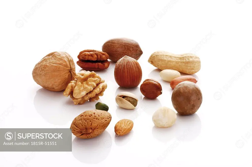 Variety of nuts with kernels