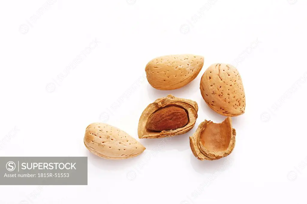 Almonds, elevated view