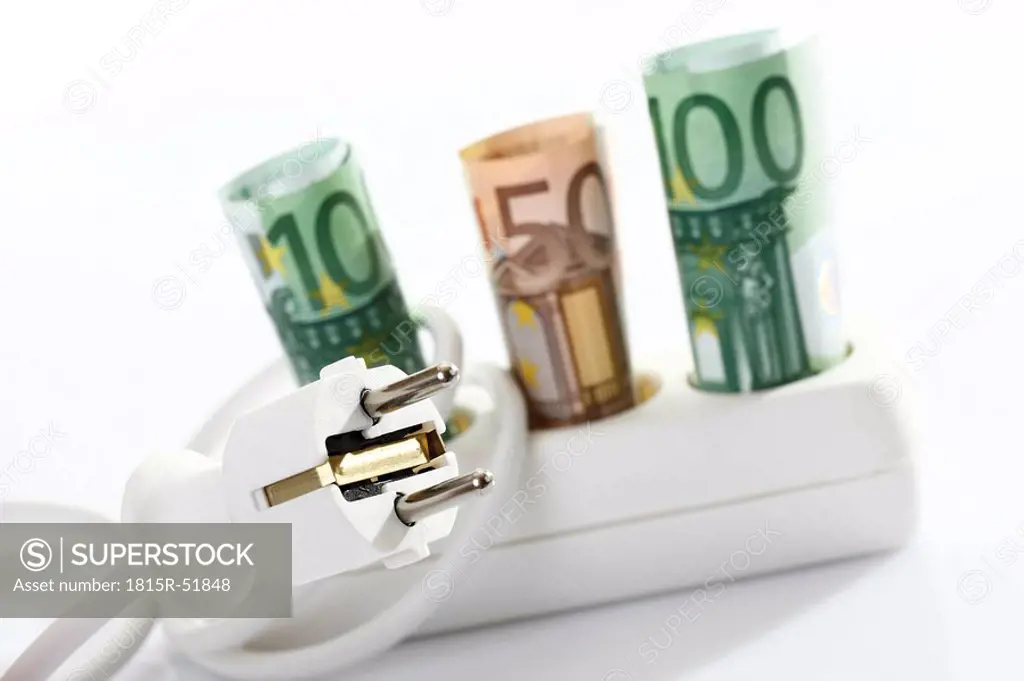 Multiple socket and Euro bank notes