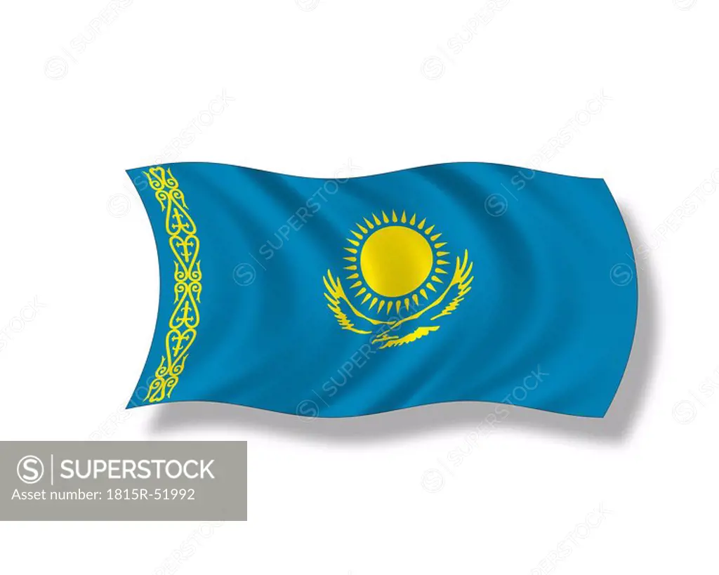 Illustration, Flag of Kazakhstan