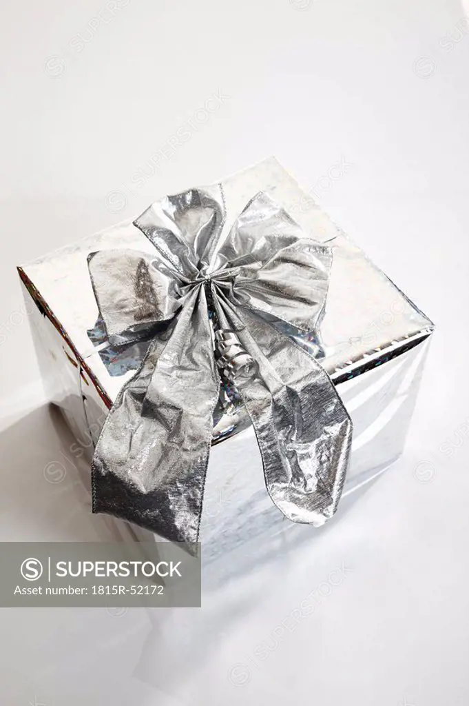 Gift parcel, elevated view