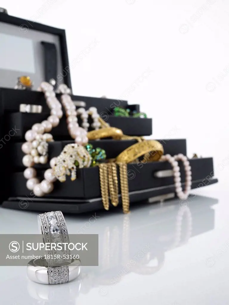 Jewellery in casket