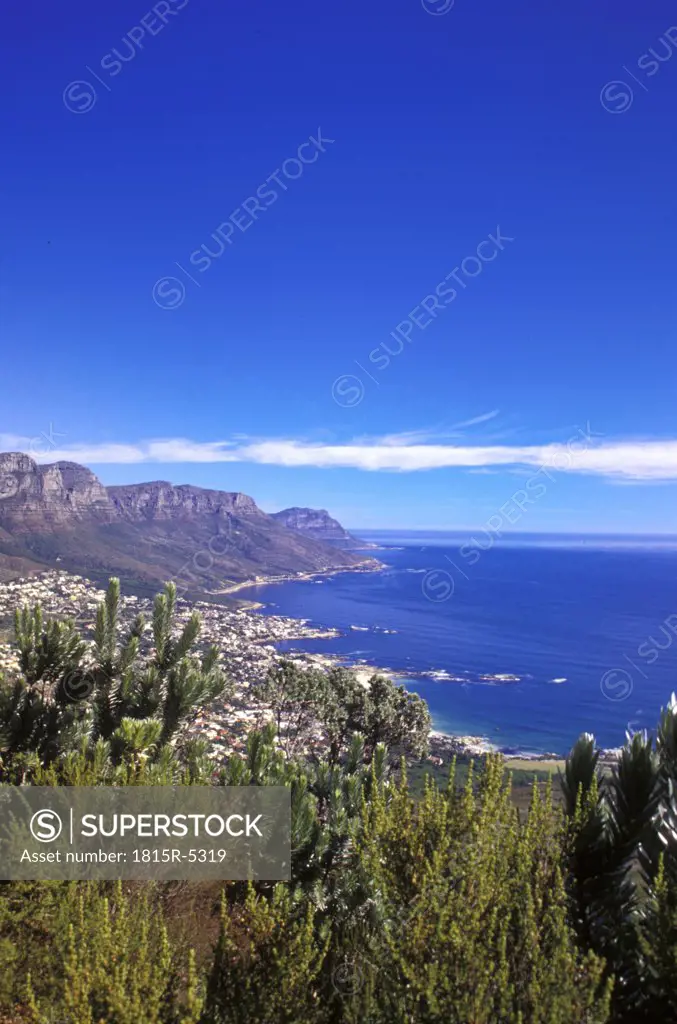 Camps Bay and Bakoven from Lions Head, Capetown, south africa