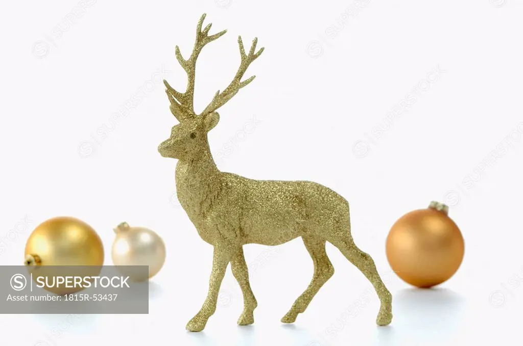 Christmas decoration, Golden stag figurine