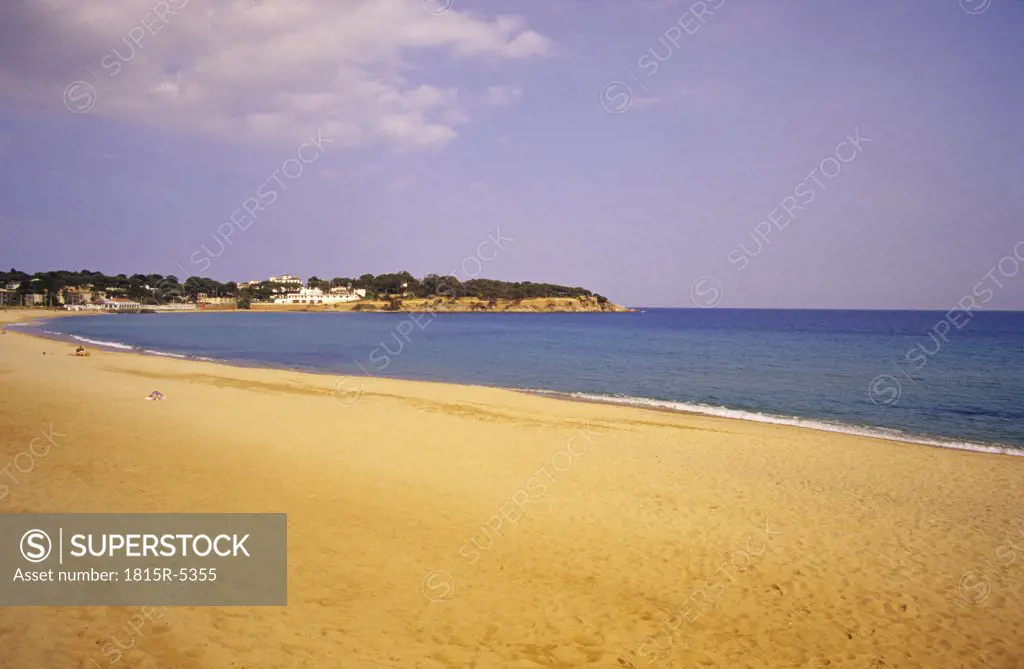 Sandy beach, Platja S'Agaro, Costa Brava, Catalonia, Spain