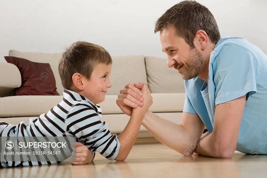 Father and son 4_5, arm wrestling