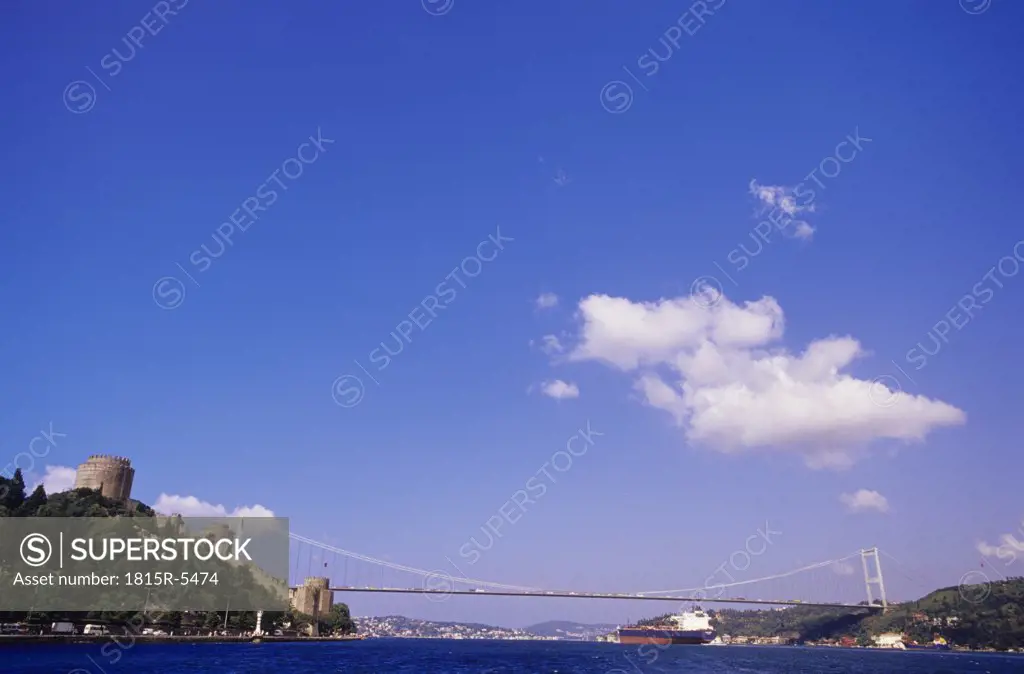 Istanbul, Rumeli Hisari Castle, Bosporus and Sultan Mehmet Bridge, Turkey