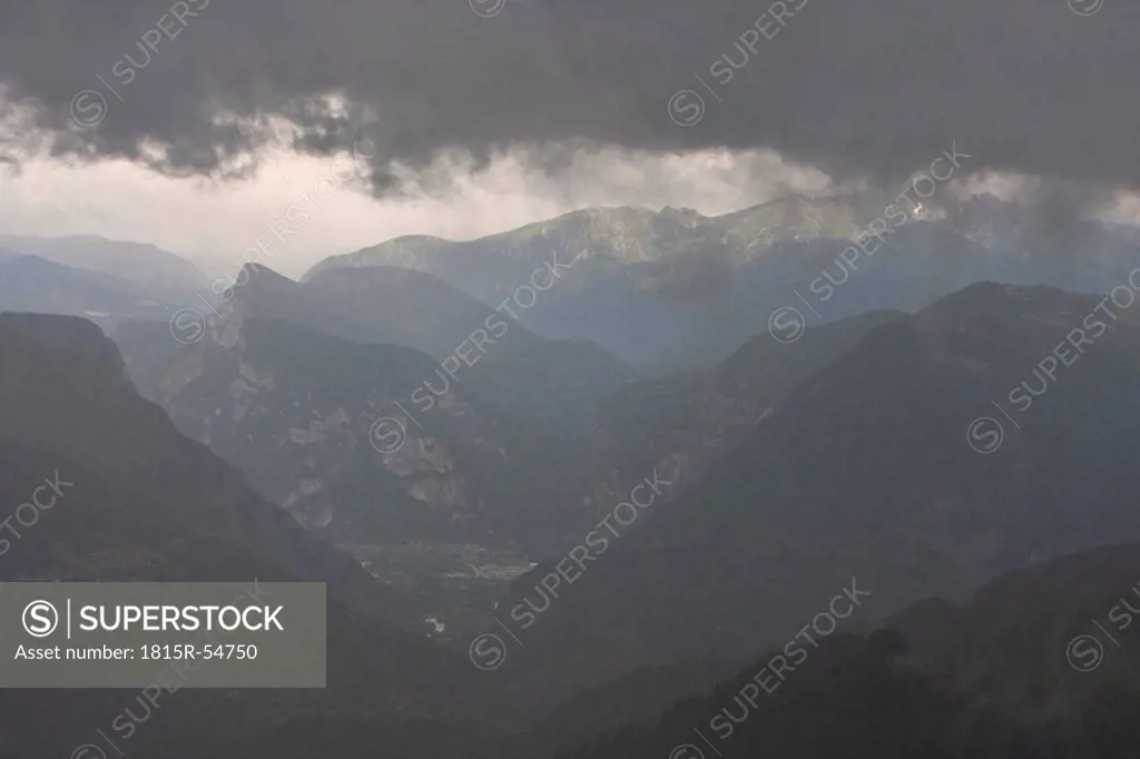 Italy, Dolomites, Mountain scenery, Stormy atmosphere