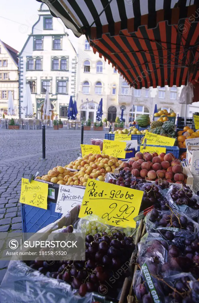 Erfurt, market at Domplatz, Thuringia, Germany