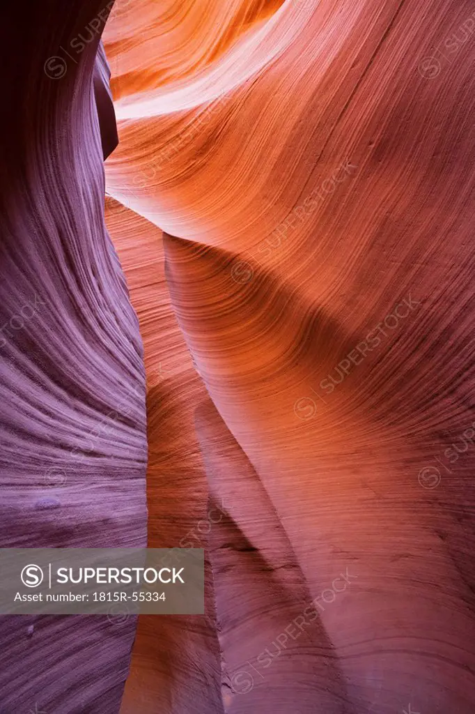 USA, Arizona, Lower Antelope Canyon, Sandstone walls