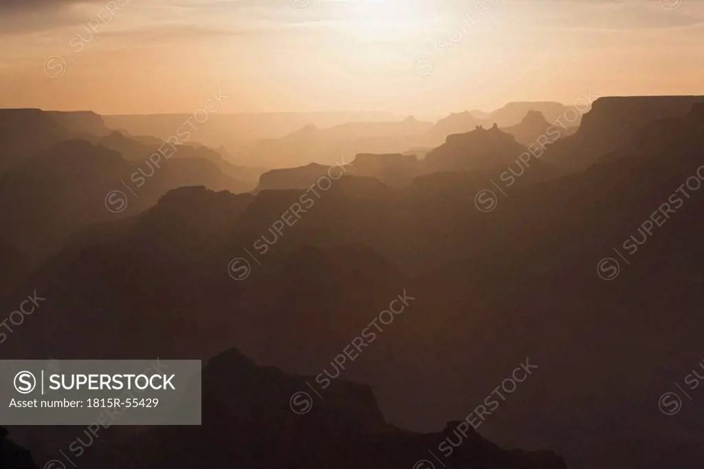 USA, Arizona, Grand Canyon, Landscape at sunset