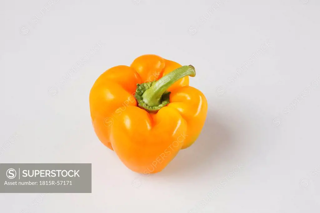 Single pepper, elevated view