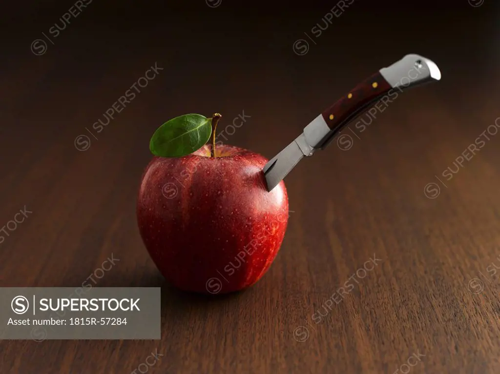 Skewered apple