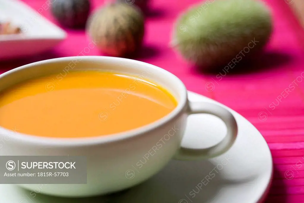 Creamed pumpkin soup, close_up