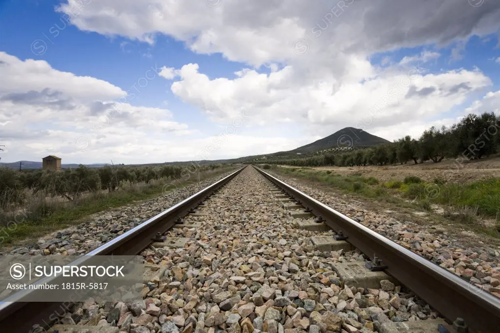 Spain, Andalusia, Railway track