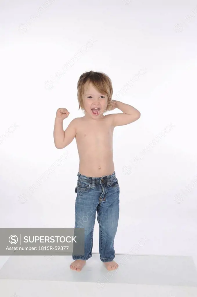 Little boy 2_3 with bare chest, portrait
