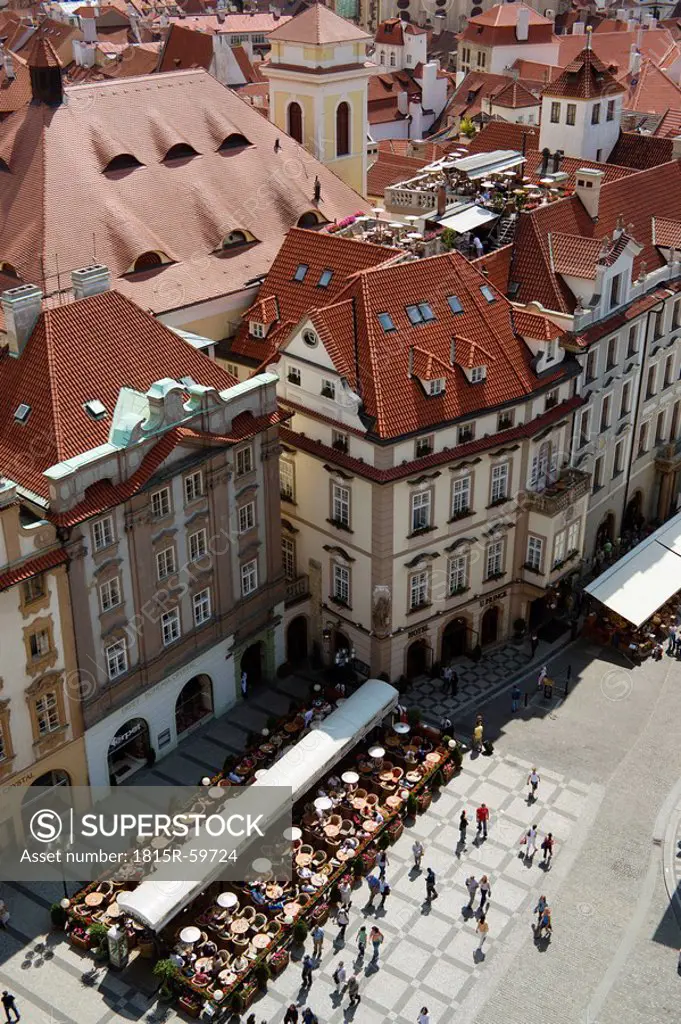 Czech Republic, Prague, Old Town, elevated view