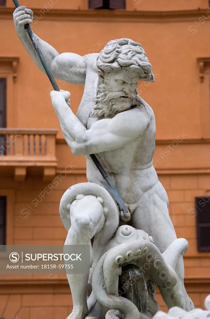 Italy, Rome, Piazza Navona, Neptune Fountain