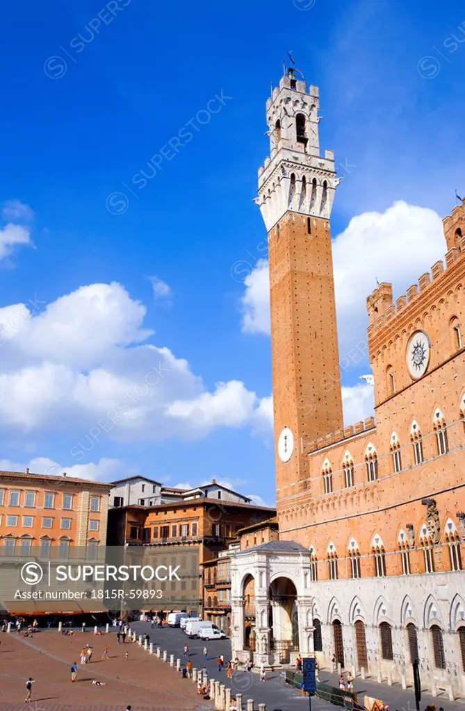 Italy, Tuscany, Siena, Palazzo Pubblico, Bell Tower