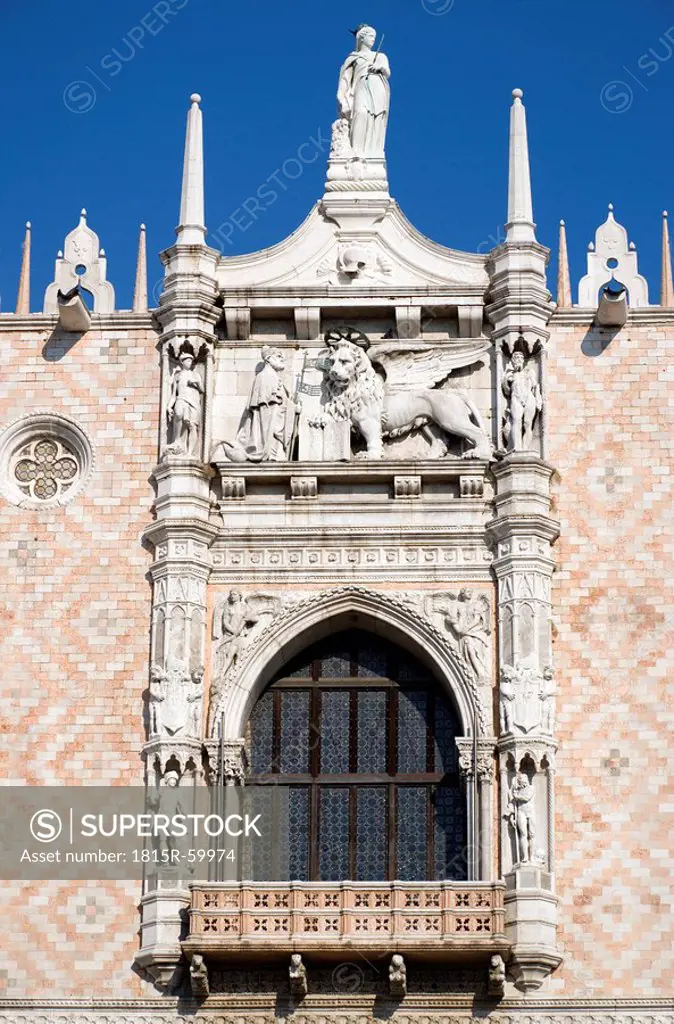 Italy, Venice, Doge´s Palace,Carving, Winged Lion