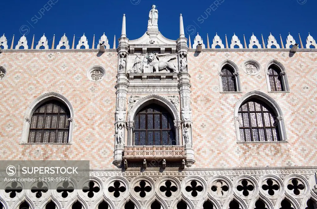 Italy, Venice, Doge´s Palace, Facade, Winged Lion
