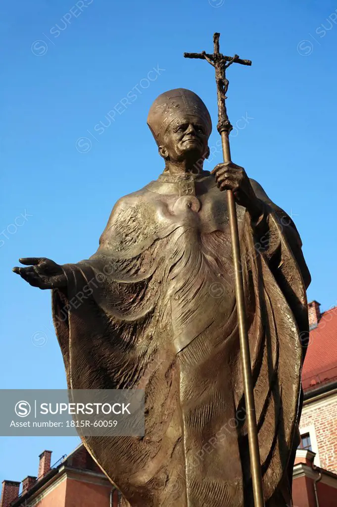 Poland, Cracow, A statue of late Polish Pope John paul II