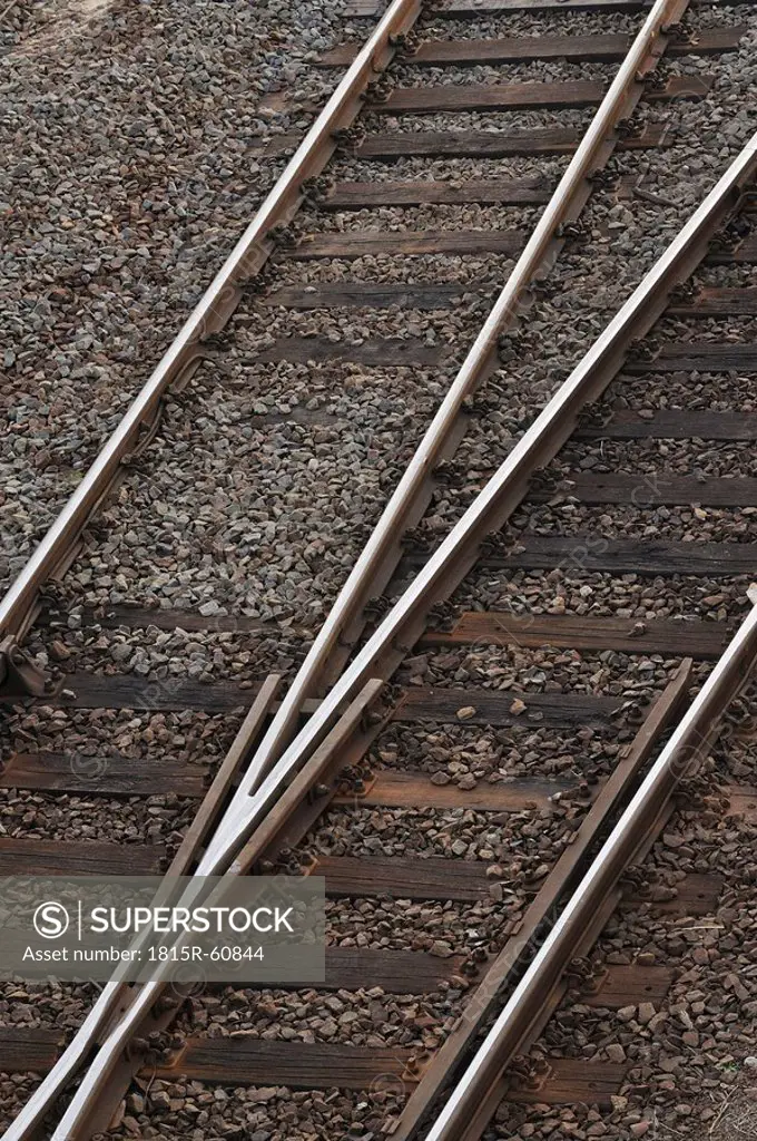 Germany, Railroad tracks close_up
