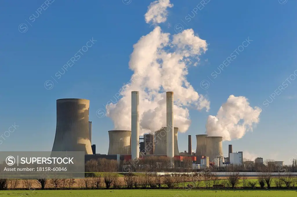 Germany, Niederauen, Coal fired power station