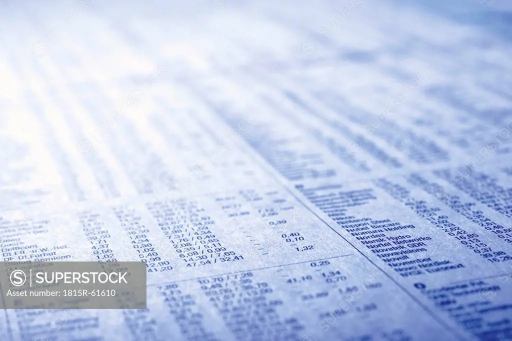Stock reports, close_up