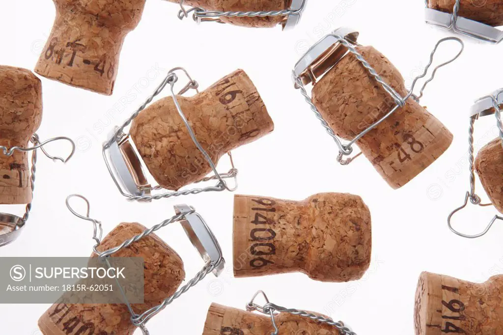 Champagne corks, elevated view