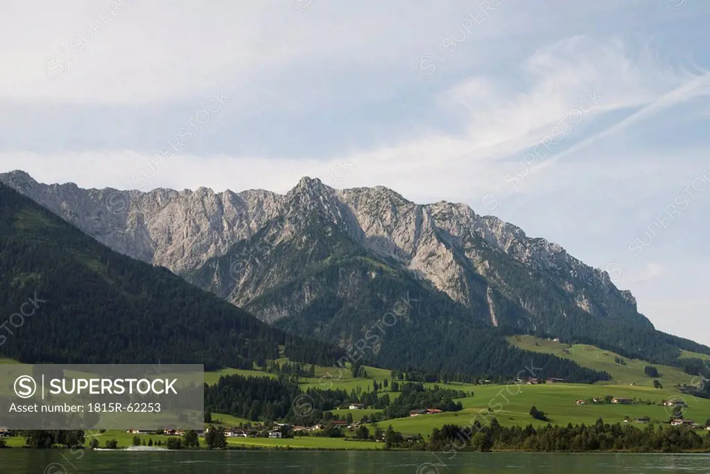 Austria, Tyrol, Walchsee, Zahmer Kaiser, mountain scenery