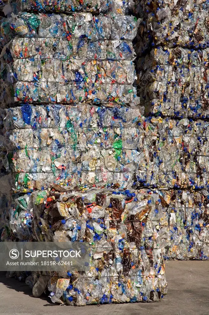 Landfill site, Stacks of plastic waste