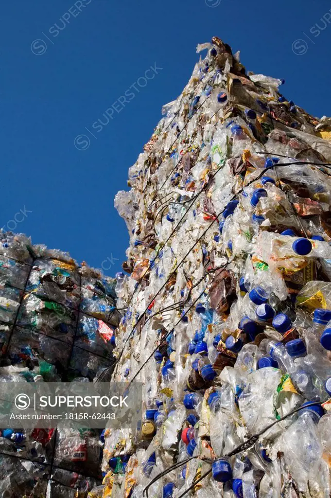 Landfill site, Stacks of Plastic waste