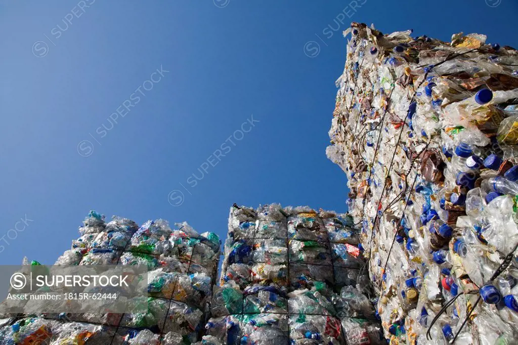 Landfill site, Stacks of Plastic waste