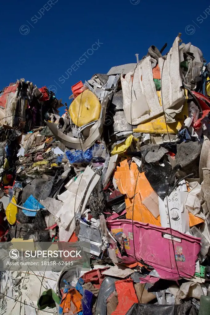 Landfill site, Stacks of sorted waste
