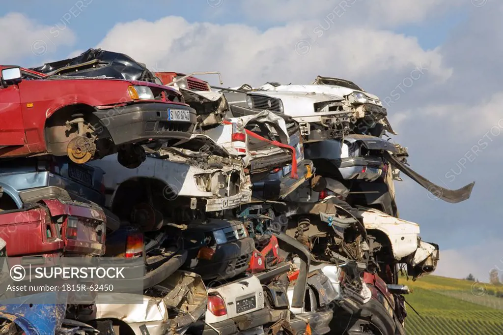 Scrapyard, Stack of crushed cars