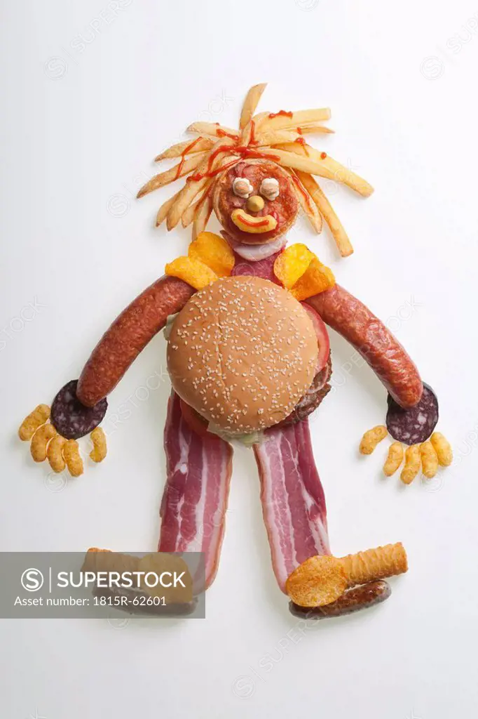 Figurine made from fast food