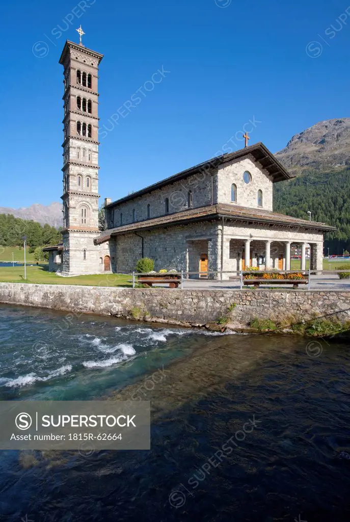 Switzerland, Grisons, Engadin, St. Moritz, St. Karl´s Church