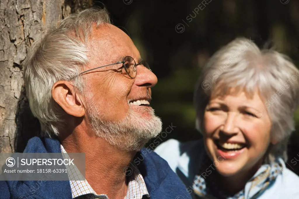 Austria, Karwendel, Senior couple smiling, portrait