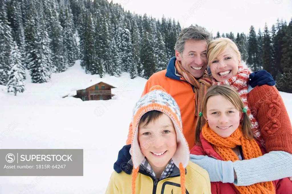 Italy, South Tyrol, Family smiling, portrait