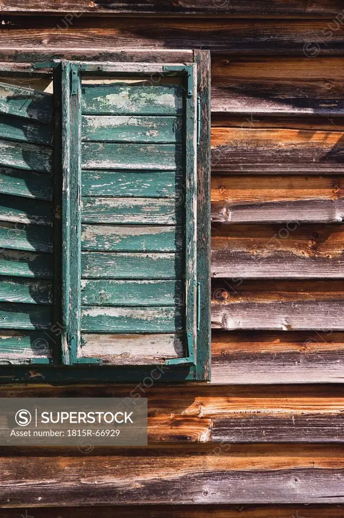 Austria, Timber house, window with shutters