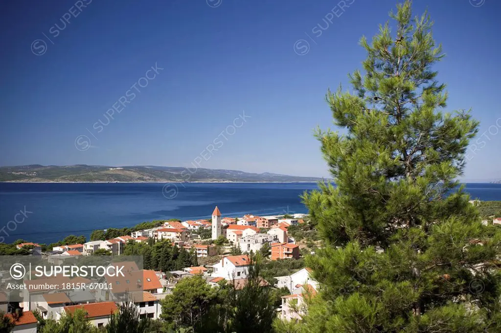 Croatia, Makarksa Riviera, Promajna, Seaside town