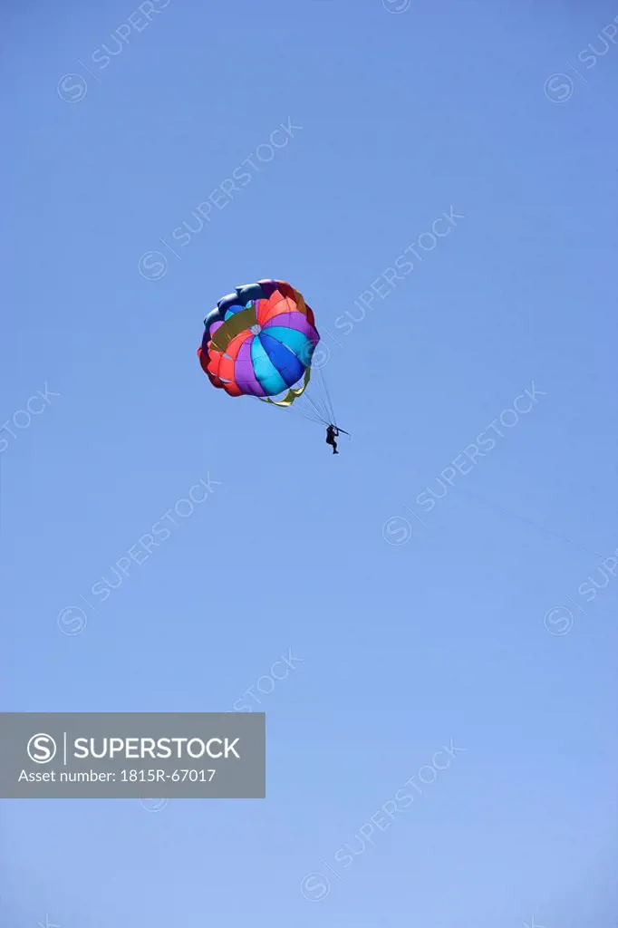 Sky diver, low angle view