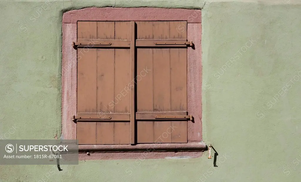 France, Alsace, Closed window shutters